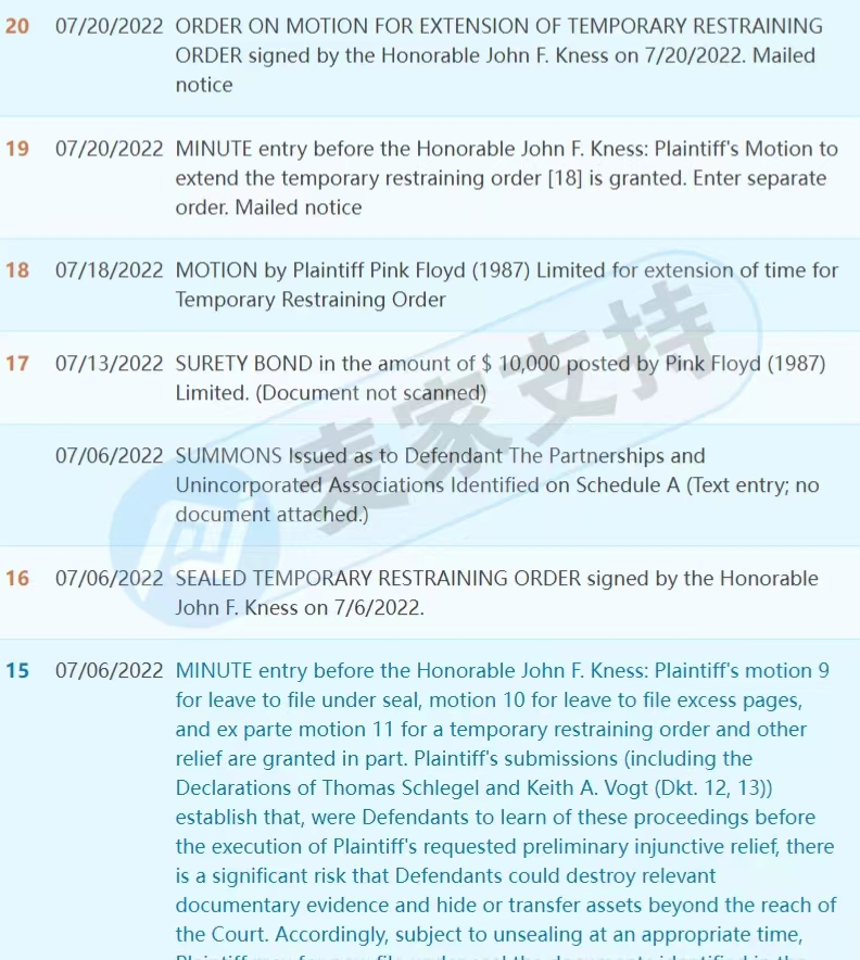 PINK FLOYD再起侵權風波，代理律所Keith已經發送郵件，請各位及時查看！