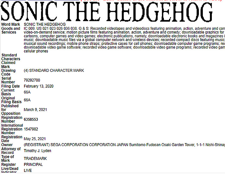TME律所代理著名漫畫造型SONIC THE HEDGEHOG刺猬索尼克維權(quán)，原告品牌方已提出延長(zhǎng)限制禁令！