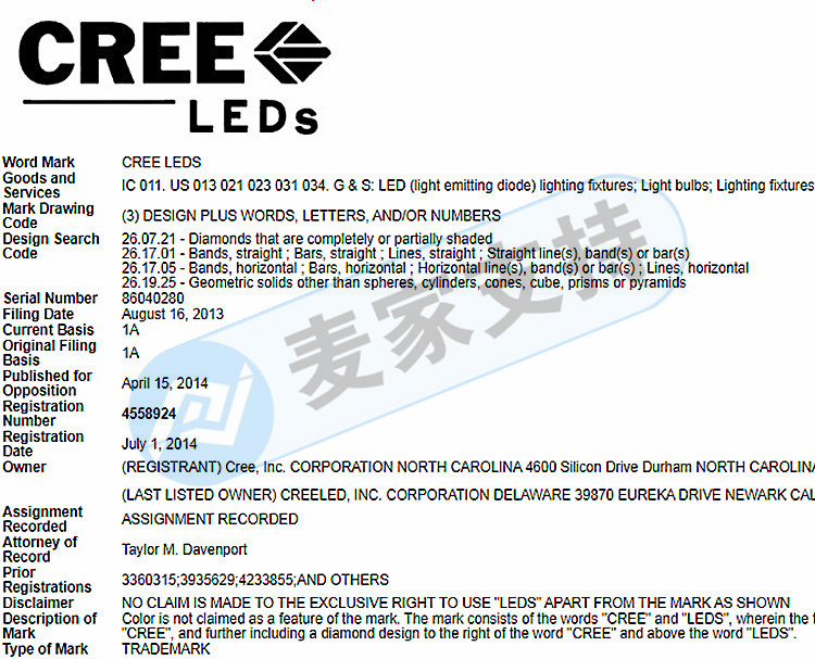 警惕！科銳燈具 CREELED維權案正在凍結eBay賣家賬戶資金，代理律所THE BRICKELL IP GROUP！