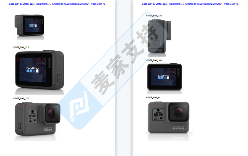 GoPro運動相機百余張版權和商標，已申請TRO凍結，跨境賣家切勿盲目沖