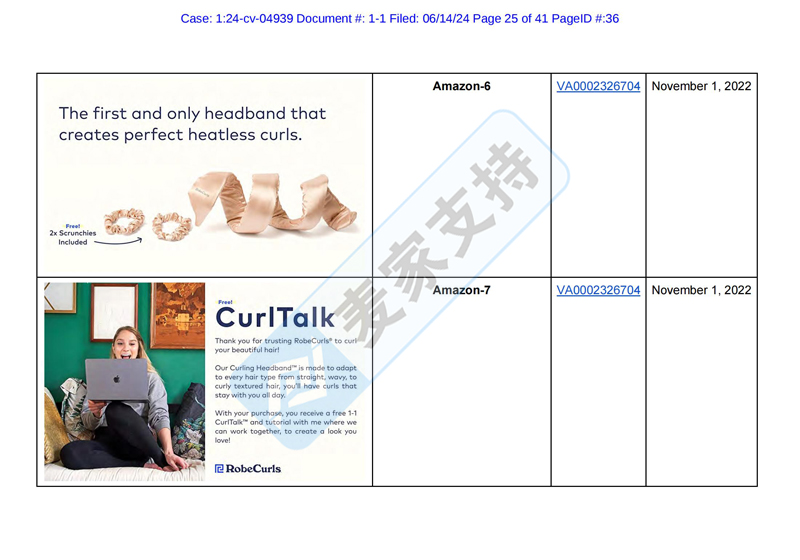 4-cv-04939，MGB律所代理Robecurls無熱卷發(fā)器強(qiáng)勢(shì)維權(quán)"