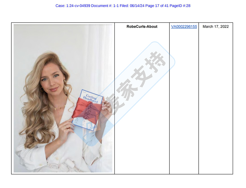 4-cv-04939，MGB律所代理Robecurls無熱卷發(fā)器強(qiáng)勢(shì)維權(quán)"