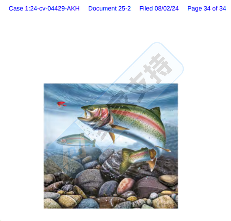 4-cv-04429，這17張魚版權(quán)再次維權(quán)，54家涉案店鋪已TRO被凍結(jié)！"